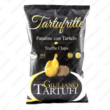 Чипсы картофельные с черным трюфелем 100 г, Giuliano Tartufi