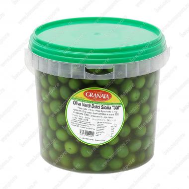 Оливки зеленые Сицилийские "Тонде 00" 5,9 кг (3,5 кг оливок) Fior di Terra, Antonio Granata