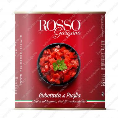 Томаты нарезаные кубиками в собственном соку, Polpa Rosso Gargano 2,5 кг